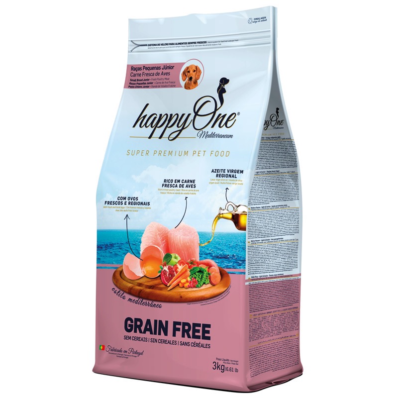 happyOne Mediterraneum Junior Small Breeds Fresh Meat сухий корм для цуценят малих порід зі свіжим м'ясом, 3 кг