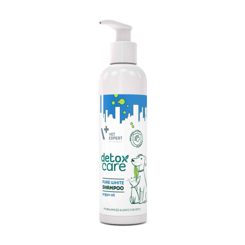 Vet Expert Detox Care Pure White шампунь для собак и котов с белой шерстью, 250 мл