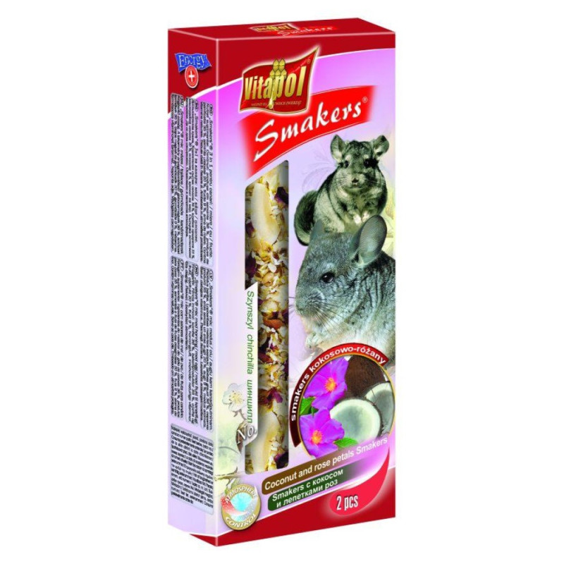 Vitapol Smakers ласощі для шиншил з кокосом і трояндами, 2 шт