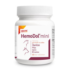 Dolfos HemoDol Mini вітаміни для собак і котів для покращення кровотворення, 60 табл