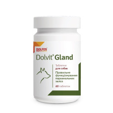 Dolvit Gland вітамінний комплекс для здоров'я параанальних залоз у собак, 60 табл