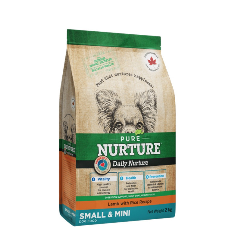 Pure Nurture Daily Nurture Dog Small & Mini Sensitive сухой корм с ягненком для собак малых пород, 2 кг