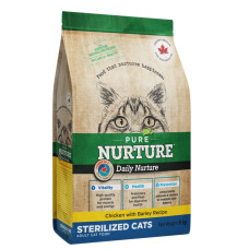Pure Nurture Cat Daily Nurture Sterilised сухой корм с курицей для стерилизованных котов, 8 кг