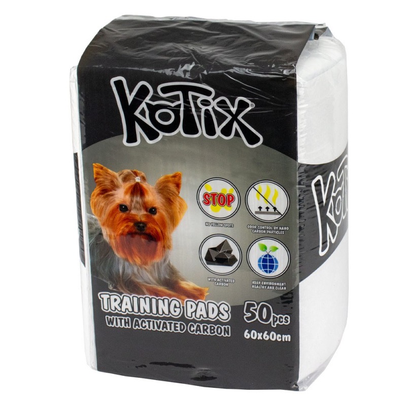 Kotix Carbon Pet Training Pads вугільні пелюшки для цуценят, 60 см х 60 см, 50 шт