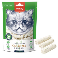 Wanpy Cat Grass & Chicken ласощі для котів з куркою та травою, 20 гр