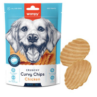 Wanpy Dog Curvy Chips Chicken лакомство для собак с курицей, 60 гр
