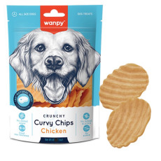 Wanpy Dog Curvy Chips Chicken лакомство для собак с курицей, 60 гр