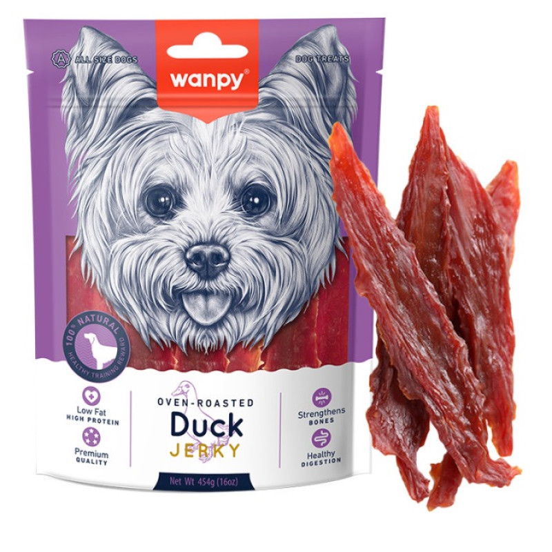 Wanpy Duck Jerky лакомство для собак с уткой, 454 гр - фото 3