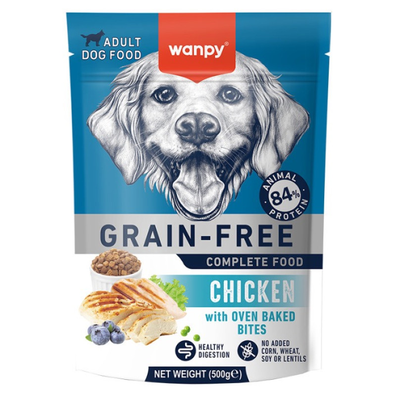 Wanpy Adult Dog GF Chicken сухой корм для собак с курицей, 0.5 кг