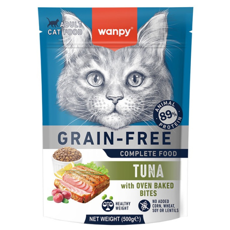 Wanpy Adult Cat GF Tuna сухой корм с тунцом для котов, 500 гр