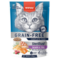 Wanpy Sterilized Cat GF Salmon & Tuna сухой корм для стерилизованных котов, 500 гр
