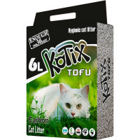 Kotix Tofu Carbon наповнювач соєвий з активованим вугіллям для котячого туалету, 6 л
