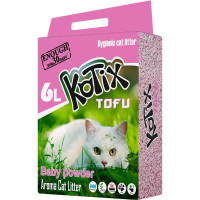 Kotix Tofu Baby Powder соевый наполнитель для кошачьего туалета с ароматом детской присыпки, 6 л