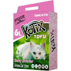 Kotix Tofu Baby Powder соєвий наповнювач для котячого туалету з ароматом дитячої присипки, 6 л