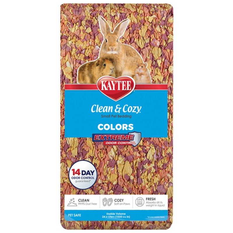 Kaytee Clean & Cozy Colors Sunset целлюлозная подстилка для грызунов, 24.6 л