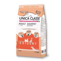 Unica Alleva Classe Adult Gourmet Exigent Dry Salmon сухой корм с лососем для котов, 1.5 кг