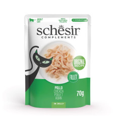 Schesir Chicken Fillets влажный корм для котов с курицей в желе, 70 гр