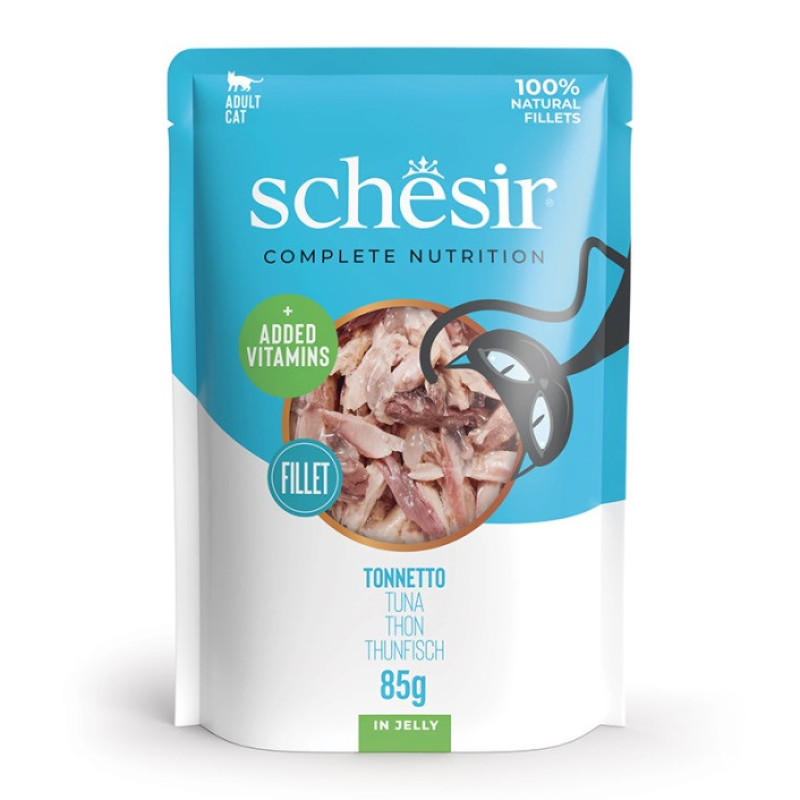 Schesir Tuna влажный корм для котов с тунцом в желе, 85 гр