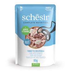 Schesir Tuna With Seabass влажный корм для котов с тунцом и окунем, 85 гр