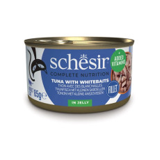 Schesir Tuna Whitebaits влажный корм для котов с тунцом и анчоусами, 85 гр