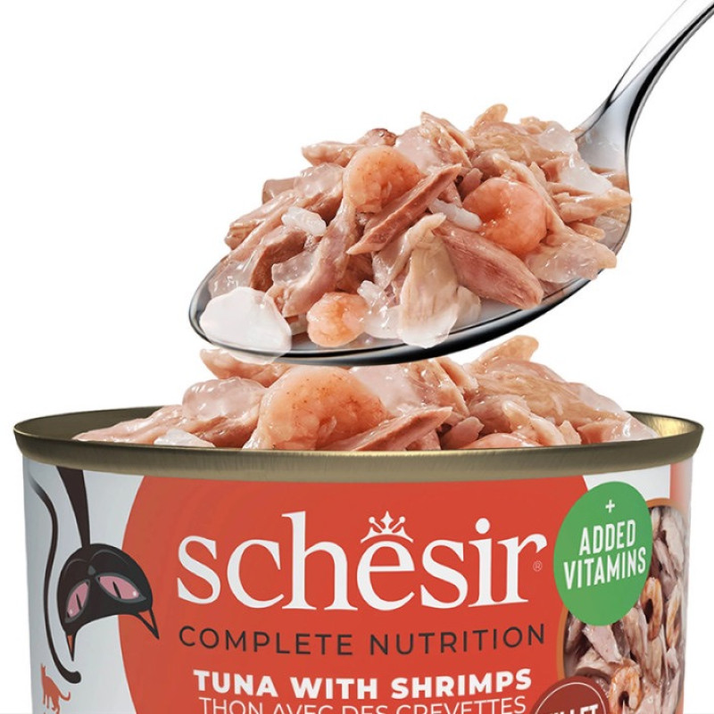 Schesir Tuna With Shrimps вологий корм для котів з тунцем та креветками, 85 гр - фото 2