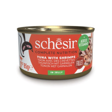 Schesir Tuna With Shrimps влажный корм для котов с тунцом и креветками, 85 гр