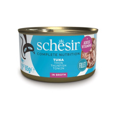 Schesir Tuna влажный корм для котов с тунцом в бульоне, 85 гр