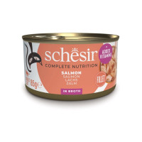 Schesir Salmon вологий корм для котів з лососем у бульйоні, 85 гр