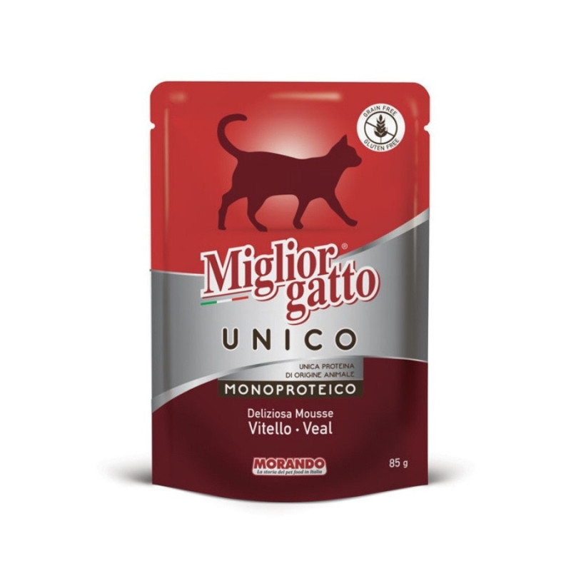 Morando Migliorgatto Unico Vitello влажный корм для котов с телятиной, 85 гр