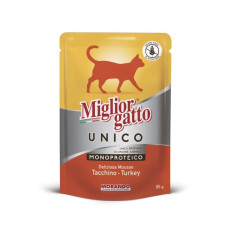 Morando Migliorgatto Unico Taccino влажный корм для котов с индейкой, 85 гр