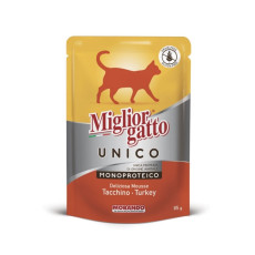 Morando Migliorgatto Unico Taccino вологий корм для котів з індичкою, 85 гр