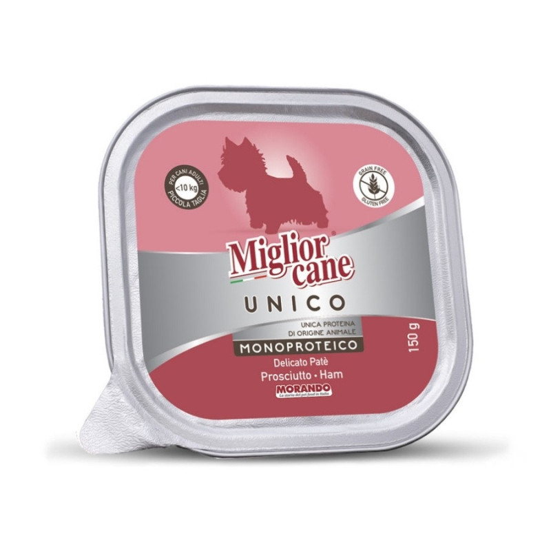 Morando Migliorcane Unico Prosciutto влажный корм для собак с прошуто, 150 гр
