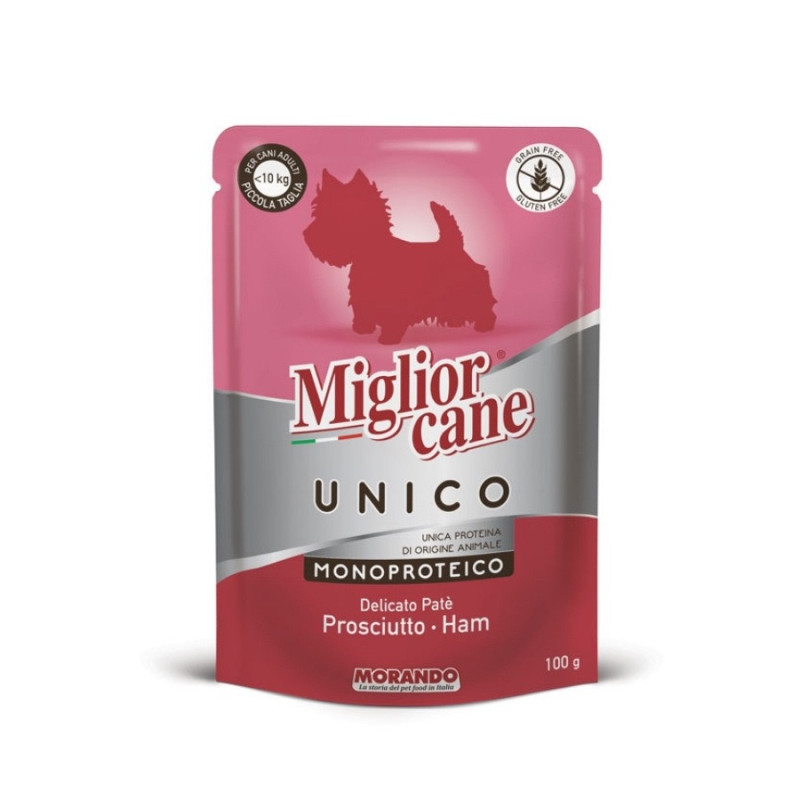 Morando Migliorcane Unico Prosciutto влажный корм для собак с прошутто, 100 гр