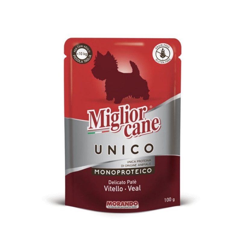 Morando Migliorcane Unico Vitello влажный корм для собак с телятиной, 100 гр