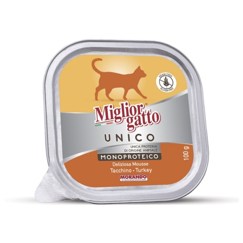 Morando Migliorgatto Unico Delicious Taccino влажный корм для котов с индейкой, 100 гр