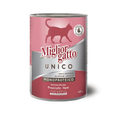Morando Migliorgatto Unico Rustic Prosciutto вологий корм для котів з прошутто, 400 гр