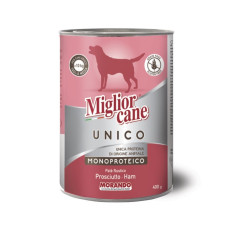 Morando Migliorcane Unico Rustic Prosciutto влажный корм для собак с прошутто, 400 гр