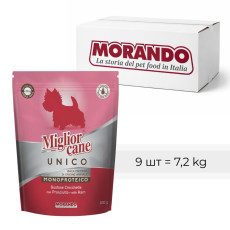 Morando Unico Mini Prosciutto сухой корм для собак малых пород со свининой, 9 шт х 800 гр