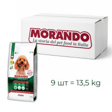 Morando Tradizioni Mini Ideal Weight сухой корм с говядиной для собак малых пород, 9 шт х 1.5 кг