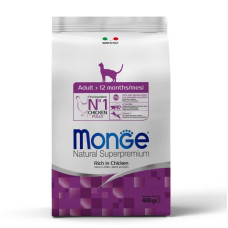 Monge Cat Adult Ricco сухий корм з куркою для котів, 400 гр