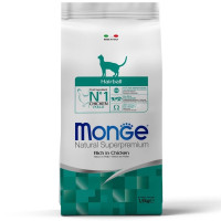 Monge Cat Hairball Ricco сухой корм с курицей для вывода шерсти у котов, 1.5 кг