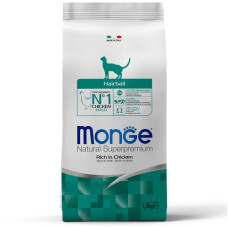 Monge Cat Hairball Ricco сухий корм з куркою для виведення шерсті у котів, 1.5 кг
