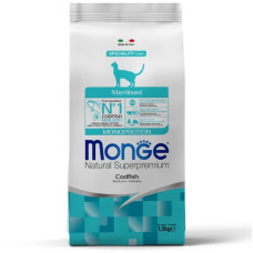 Monge Cat Sterilised Merluzzo сухий корм з тріскою для стерилізованих котів 1.5 кг
