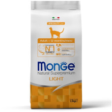 Monge Cat Light Tacchino сухий корм з індичкою для котів із зайвою вагою 1.5 кг
