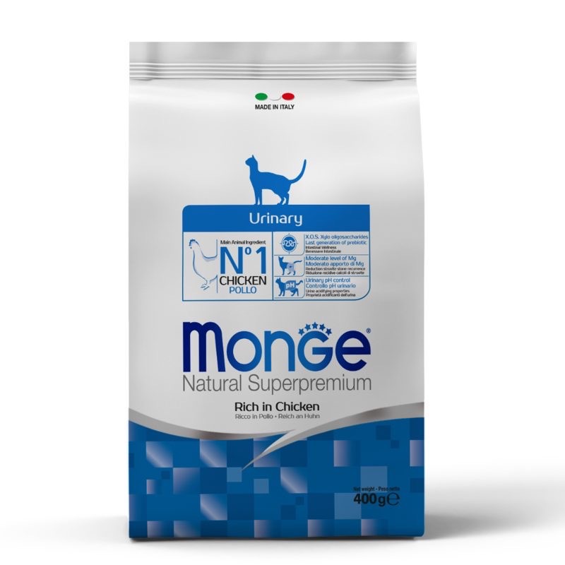 Monge Cat Urinary Ricco сухой корм с курицей для профилактики МКБ у котов, 400 гр