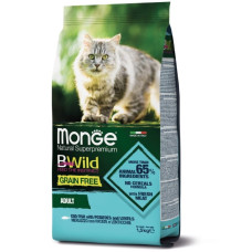 Monge BWild GF Cat Merluzzo сухий корм із тріскою для котів, 1.5 кг