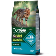 Monge BWild GF Cat Sterilised Tonno сухий корм із тунцем для стерилізованих котів, 1.5 кг