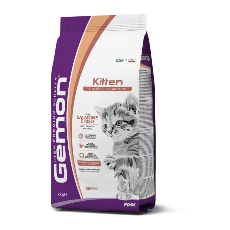 Gemon Kitten Salmone сухой корм для котят с лососем, 2 кг