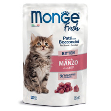 Monge Kitten Fresh Beef влажный корм для котят с говядиной, 85 г