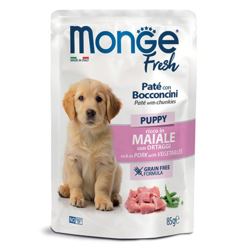 Monge Dog Wet Fresh Pork Puppy влажный корм для щенят со свининой, 85 г